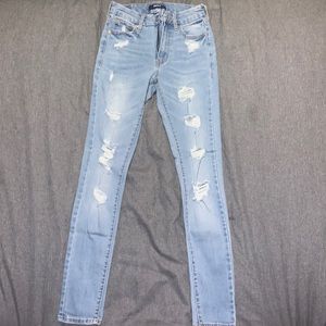 Aeropostal high rise curvy light wash